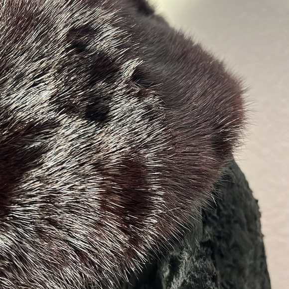Vintage 40’s Mink & Curly Black Persian Lamb Coat - Picture 4 of 12